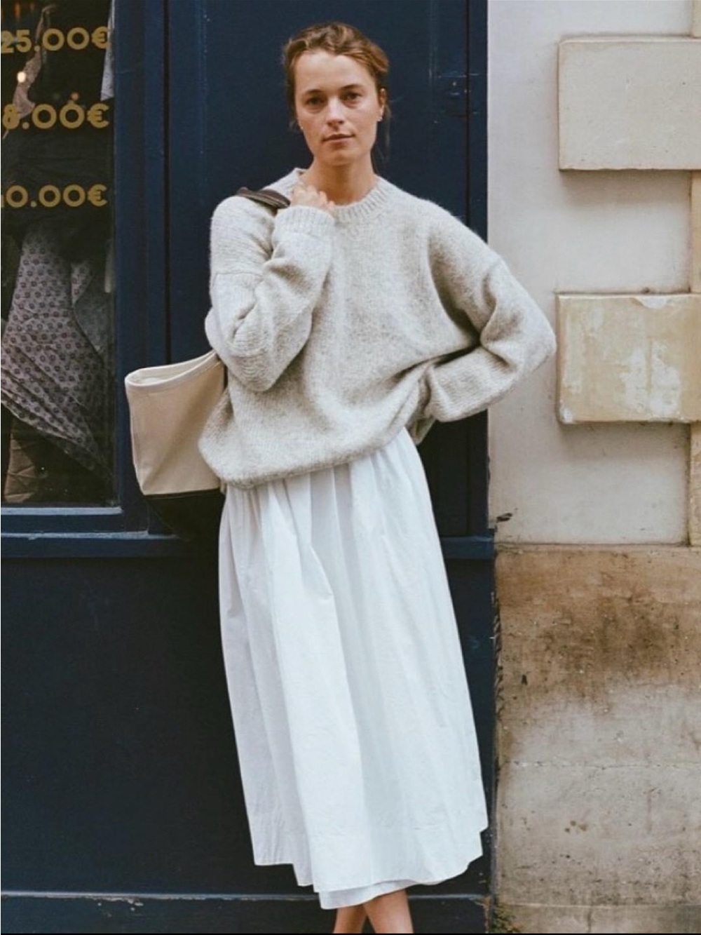 OZMA Ava Skirt Wrap Midi Skirt in White Size XS/S